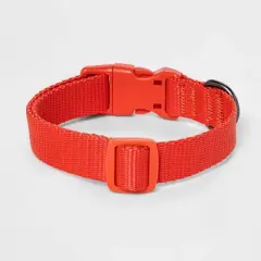 Basic DTM Dog Adjustable Collar - Tomato Red - Boots & Barkley&trade;