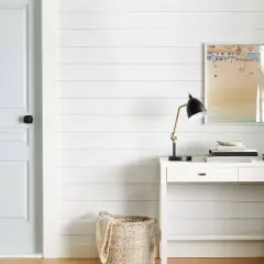 Textured Shiplap Peel & Stick Wallpaper White - Threshold&trade;: Removable Vinyl, Wood Grain, Stain-Resistant, Washable