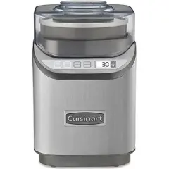 Cuisinart Electronic Ice Cream Maker Brushed Chrome + Extended Warranty