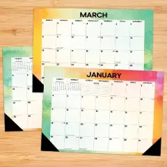Willow Creek Press 17"x12" 2026 Rainbow Gradient Small Monthly Deskpad