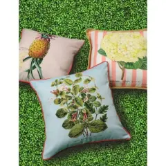 20" x 20" Leafy Floral Square Patio Throw Pillow - New York Botanical Garden