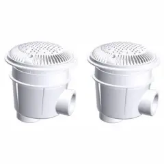 Hayward WG1053AVPAK2 1.5 Inch Dual Suction Outlet for Concrete or Gunite In Ground Outdoor Swimming Pools for Easy Cleaning and Maintenance, White