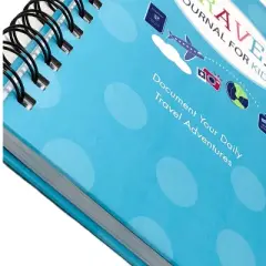 Travel Journal for Kids 8.5"x5.5" Teal - Kahootie Co: Undated Wire-Bound Notebook, 140 Pages, Hard Cover, Preprinted