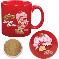 Courtside Market Strawberry Shortcake Berry Sweet 20 oz Mug & Ceramic Coaster Set