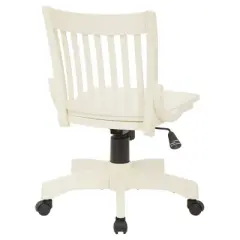 Armless Wood Banker's Chair Antique White - OSP Home Furnishings