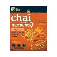 Tea India Chai Moments Masala Chai Tea Instant Latte Mix 10 Sachets Pack of 6