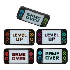 Handheld Game Glitch, Game Over, Level UP, Erasers (12x pcs)