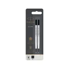Parker Quink Rollerball Pen Refill Medium Tip Black Ink 2/Pack (1950325)