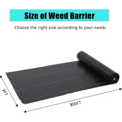 Weed Barrier Landscape Fabric, Non-Woven 1.8oz Ground Cover Weed Block Gardening Mat, Easy Setup & Superior Weed Control