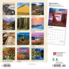 Browntrout 2024 Wall Calendar 12"x12" Motivation Foiled