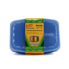 Glad Take-Aways Crayola Retired Colors 28oz/7pk Divided Rectangle Food Storage Containers - Violet Blue