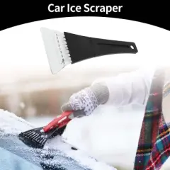 Unique Bargains Universal Car Ice Scraper SUV Snow Frost Remover for Car Truck RV Windscreen Plastic Black 1pc