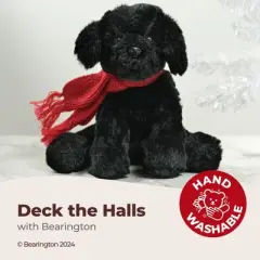 Bearington Cole The Black Labrador Puppy, Black Lab Stuffed Animal, 7.99" Black Stuffed Dog, Christmas Stuffed Dog Gift for Kids