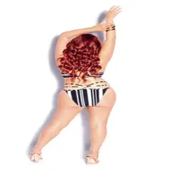 Women's Plus Size Amara Print Bikini Pant - black | CCX