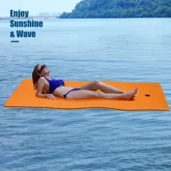 Costway 3-Layer Tear-proof Water Mat Floating Pad Island Water Sports Relaxing