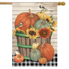 Bountiful Bushel Fall House Flag 40" x 28" Briarwood Lane