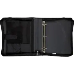 Five Star 2-Inch Round Ring Zipper Binder Black 72536