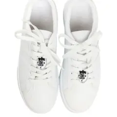 Unique Bargains Strawberrys Shoelace Charms Silver Tone 1 Pair