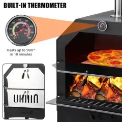 Acekool Wood-Fired Pizza Oven on Wheels for Outside