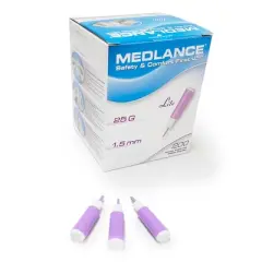 Medlance Fixed Depth Lancet Safety Lancet 25 Gauge Needle 1.5 mm Depth 1 Box(s), 200 /Box