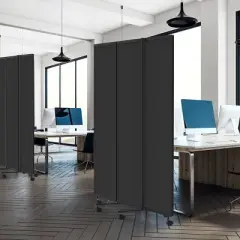 Stand Up Desk Store ReFocus Three-Panel Trifold Room Divider Screen (71" x 65")
