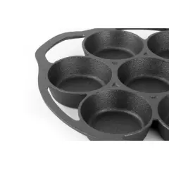 COMMERCIAL CHEF Cast Iron Biscuit Pan, Pre-seasoned Cast Iron Cookware for Muffins & Scones