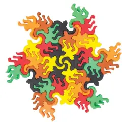 Connectible Bigfoot Puzzle Erasers (6 Pack) - Make Fun Shapes & Patterns