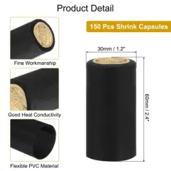 Unique Bargains PVC Durable Flexible Seal Kitchen Wine Bottle Capsules 150 Pcs