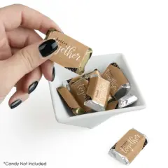 Big Dot of Happiness Better Together - Mini Candy Bar Wrapper Stickers - Wedding or Bridal Shower Small Favors - 40 Count