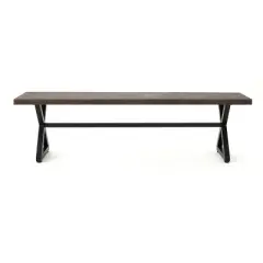Christopher Knight Home Rolando Outdoor 63" Aluminum Dining Bench