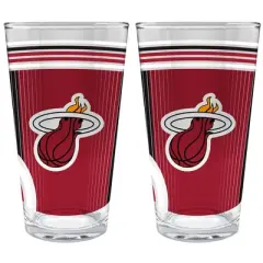 NBA Miami Heat 2pc Pint Glass Set