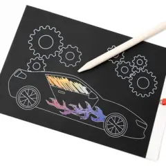 Scratch Art Book Vehicles Craft Activity Kit - Bullseye's Playground&trade;