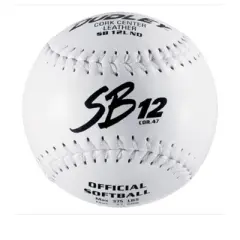 Dudley 12" White Leather Cover .47/375 Softballs (Dozen)