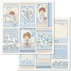 Stamperia Double-Sided Paper Pad 12"X12" 10/Pkg-Little Boy, 10 Designs/1 Each