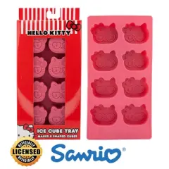 Silver Buffalo Sanrio Hello Kitty Hearts Silicone Ice Cube Tray | Makes 8 Cubes