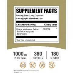 BulkSupplements Chaga Mushroom Extract Capsules