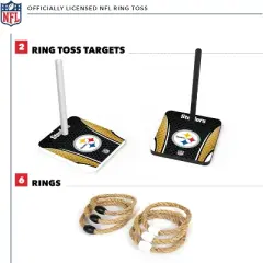 NFL Pittsburgh Steelers Solid Wood Quoits Toss Game