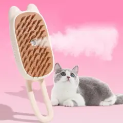 BABYYER Steam Brush for Pet,Dog Cat Hair Steam Brush Grooming Tool Massage Cleaning Shedding with 360&deg; Rotation Handle Anti-Static