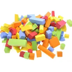 Link Worldwide 131 Piece Foam Building Blocks Creative Educational EVA Foam Bricks Toys Playset  Large, Soft, Stackable Blocks for Toddlers & Kids