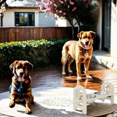 MaseiKar Adjustable Pet Bowl Travel Ready HDPE Durable Poly Lumber Recycled