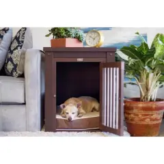 New Age ecoFLEX Habitat 'N' Home Stainless Steel Dog Crate - Brown - Small