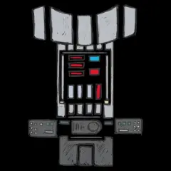 Toddler's Star Wars Darth Vader Cartoon Costume T-Shirt