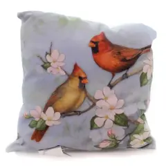 Home & Garden 17.0" Spring Cardinal Pillow Climaweave Manual Woodworkers And Weavers  -  Decorative Pillow