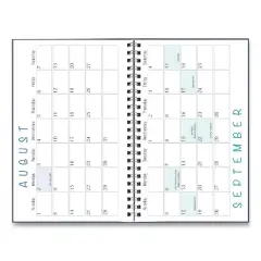 Recycled Academic Weekly/Monthly Appointment Planner, 8 x 5, Black Cover, 13-Month: Aug 2025 to Aug 2026