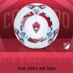 MLS Colorado Rapids Size 5 Soccer Ball: Rubber Bladder,
