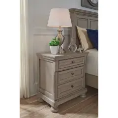 Lettner Two Drawer Nightstand Light Gray - Signature Design by Ashley