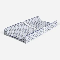 Bacati - Noah Navy Buck Quilted Muslin Changing Pad Cover