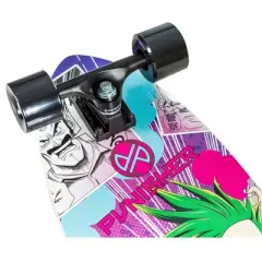 Punisher Skateboards Anime Cruiser 40-Inch Kickboard Skateboard with Canadian Maple, Blue