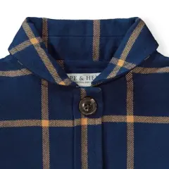 Hope & Henry Girls' Woven Cape with Button Front, Kids