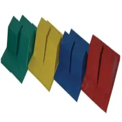 Sportime Rubber Starting Blocks, 9 x 14 x 16 Inches, Assorted Colors, Set of 8